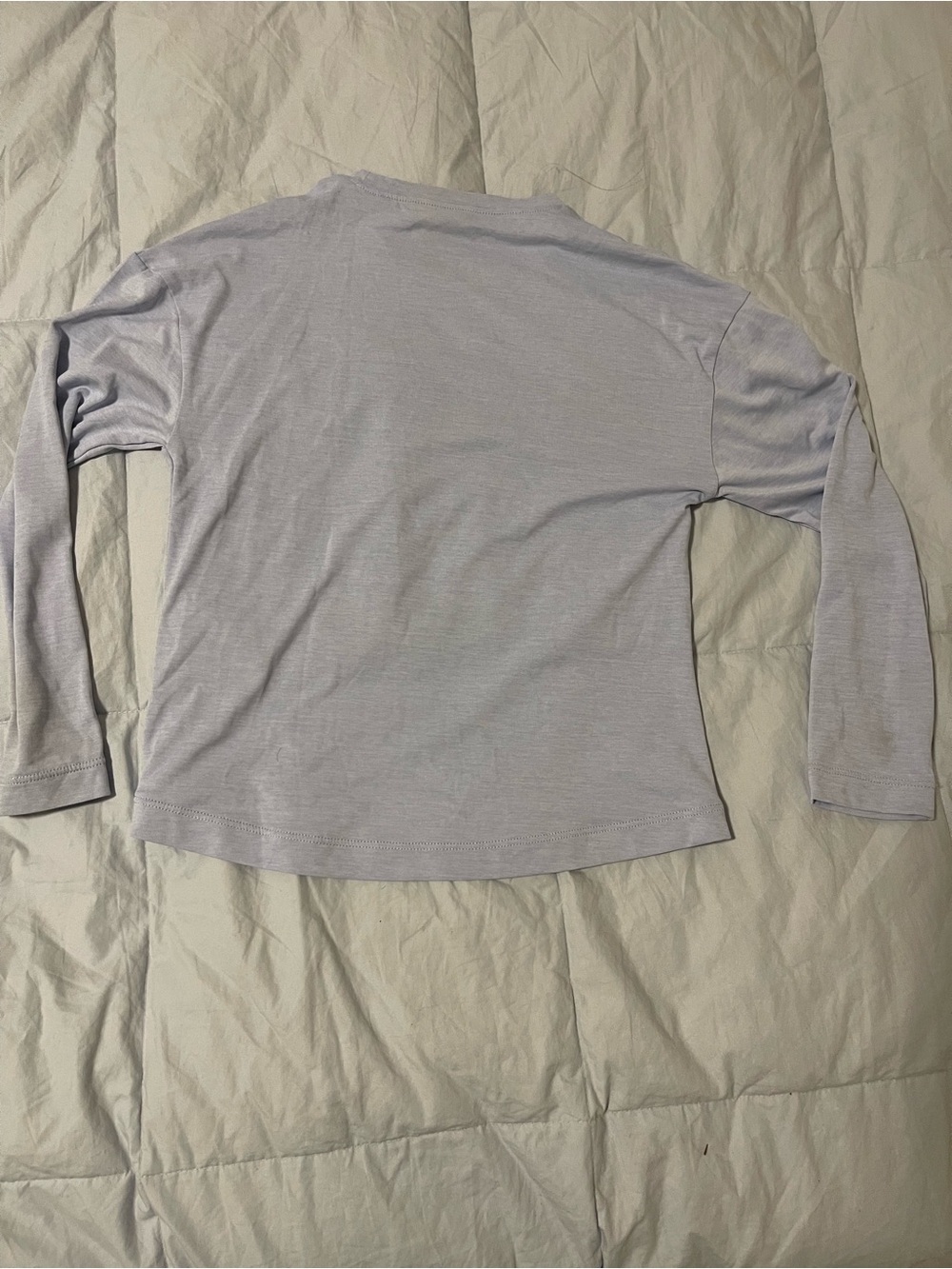 Patagonia Kids Long Sleeve Tee with Multicolor Sunset Graphic - Light Gray - Picture 3 of 3